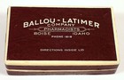 Antique Ballou Latimer Boise Id Medicine Box Pill Pharmacy Druggist Prescription