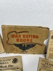 Wwii Us War Ration Books Lot 1-4 Consecutive Serials With Outer Folder Opa
