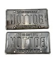 Original  bottom  1986 License Plates Pair Vanity Set