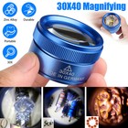 For Coins Jewelry Gemstone 40x30 Jeweler Loupe Magnifier Portable Eye Glass Loop