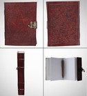 Genuine Leather Diary Brown Writing Book Vintage Notebook  Star Embossed