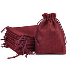 25 50 100 Large Burlap Gift Bags Jewelry Wedding Candy Drawstring Pouches 7 x9 
