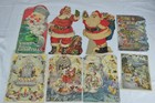 Vintage Christmas Lot- Advent Calenders  5 -vintage Santa  2 -night Before Xmas