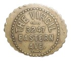 Us Cincinnati Oh The Virgil Gf 2 1 2 Trade Token Rare Odd Shape 3247 Eastern Ave