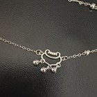 Silver Cable Chain Charm Anklet Adjustable Lobster Clasp W  Extender