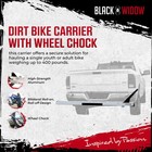Black Widow Dirt Bike Carrier With Wheel Chock And 400 Pound Capacity  Silver