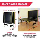 Official Size Table Tennis  15mm  4 Piece  Pong Table  Black yellow  By Md Sport