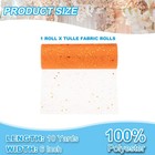 Tulle Fabric Rolls 6  By 10 Yards Fabric Spool Tulle For Diy  Orange