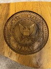 Carved Us Navy Plaque With Eagle And Anchor - Solid Wood - Priced To Sell Asap