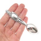 Mechanics 925 Sterling Silver Antique Art Deco Indian Chief Coffee Spoon