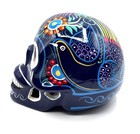 Mexican Talavera Style Pottery Sugar Skull Hand Painted Day Of The Dead Folk Art