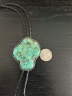 Vintage Mike Platero  stamped  Sterling Silver Turquoise Bolo Tie