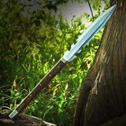 Custom Handmade Carbon Steel Blade Survival Spear Sword   Hunting Spear Camping