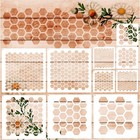 10 Pcs Honeycomb Stencils For Painting Large Small Honeycomb Hexagon Stencil