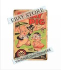Wall Hanging With Plaque Marx Wind Up Porky Pig Toy Metal Tin Sign