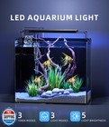3 Gallon Fish Tank Aquarium Kit With Filter  Led Light With Timer  Siphon Vac