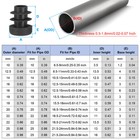 5 8 od Plastic Tubing End Caps  40pcs Round Hole Plug Insert  Black