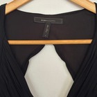 Bcbgmaxazria Black Ruched Bodycon Mini Dress Open Back Cocktail Club