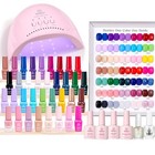 35 Colors Gel Nail Polish Kit With Uv Light - 68 Pcs Diy Manicure Set  Top   Bas
