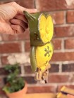 Vintage 1970 Usa Sexton Owl Wall Hanging Art Mcm 9    Green Yellow Kitschy 
