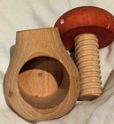 Handcrafted Wooden  Mushroom Shaped Nutcracker - Unique Collectible 