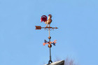Large Handcraft Copper Rooster Weathervane Wind Vane Farmhouse Garden Roof Decor