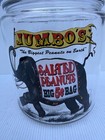 Vintage Jumbo s Elephant 5 Cent Salted Peanuts Glass Countertop Jar With Lid