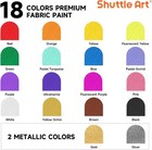 Fabric Paint  Shuttle Art 18 Colors Permanent 2 Fl Oz  pack Of 1   Regular 