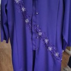 Dolce Purple 2-piece Pant Suit Set Long Jacket Five-button Lined Size 22w