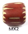 Old Worn Antique Venetian Chevron African Trade Bead  Mx2  Bg 76