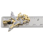14k Yellow Gold Silver Plated 2ct Real Moissanite Saint Michael Pendant Men s