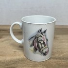 Vintage Equestrian Horse Porcelain Mug Japan Horse Heads