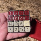 Fifteen Puzzle  Metal Enamel Slide Puzzle With Pouch  insert 2000 Unused