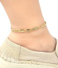 Ankle Bracelet For Women Concave Figaro Chain Anklet 9  10  11  12  Small-plus