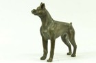 Vintage Austrian Bronze Figurine Of A Boxer Dog Handcrafted By Lost Wax Method
