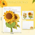 Birthday Card For Women Handmade Crochet Sunflower Happy Birthday Cards With Kni