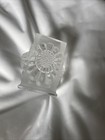 Lalique Crystal Daisy  parquette  Vase   Cigarette Holder Signed