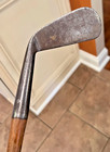 Vtg Spalding Wood Shaft Golf Club  Double Baseball Morristown Smooth Face Marks 