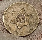 1851 Three Cent Silver Piece Trime 3c Type 1 Ungraded Us Coin  