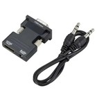 Hdmi Female To Vga Male Converter With Audio Adapter For Pc Laptop Xbox Monitor