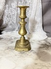Victorian Brass Push Up Candlestick 7 5  Antique  3410 