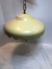Vintage Metal Ceiling Light Lamp Fixture 14   Atomic Spaceship Mcm