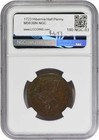 1723 1 2 Cent Hibernia Ms63bn Ngc