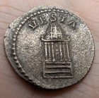 Nero Ar Denarius Rome Silver Ancient Coin Vesta Temple
