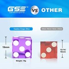 Gse Pro Aaa Grade Precision 19mm Casino Craps Dice Set Of 5  purple  Purple