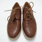 Nautica Oxford Business Shoes Men s Size Us 9 5 Brown   White Leather Lace-up