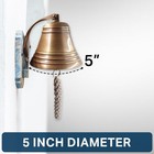 5  Solid Antique Brass Bell Quality Marine Wall Mounted Ship Hanging Bell Per   