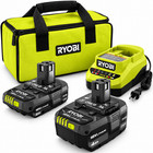 Ryobi 18v One  Battery Charger Starter Kit 2ah 4ah P1916 P190 P197 P118b New Kit