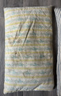 2 Vintage Feather Pillows- Floral   Stripe Ticking Stains 24  X 12  Approx