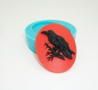 Silicone Mold Raven Cameo Flexible Mold  For Crafts  Jewelry  Resin 